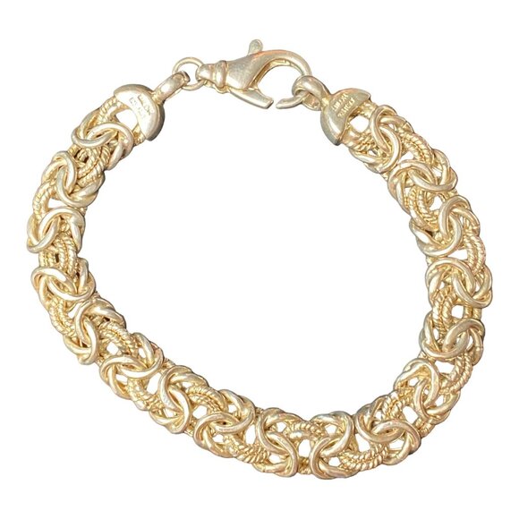 Bracciale Argento Sterling 7.5 Pollici – Chiusura A Moschettone, Per Charms Europei, Handmade - Foto 2
